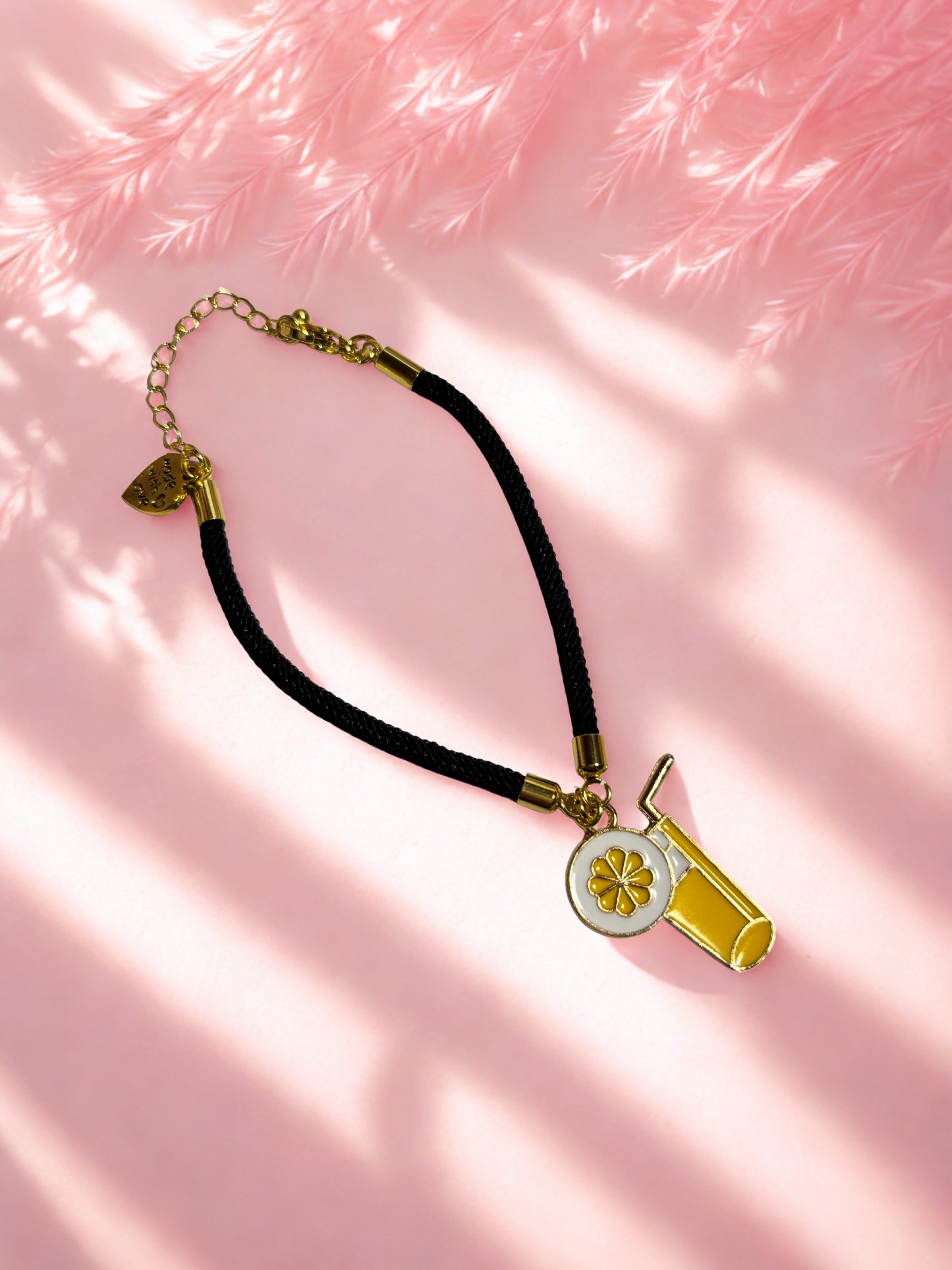 Sunshine Sipper Lemon Charm Bracelet – Summer Gift with Poem Card