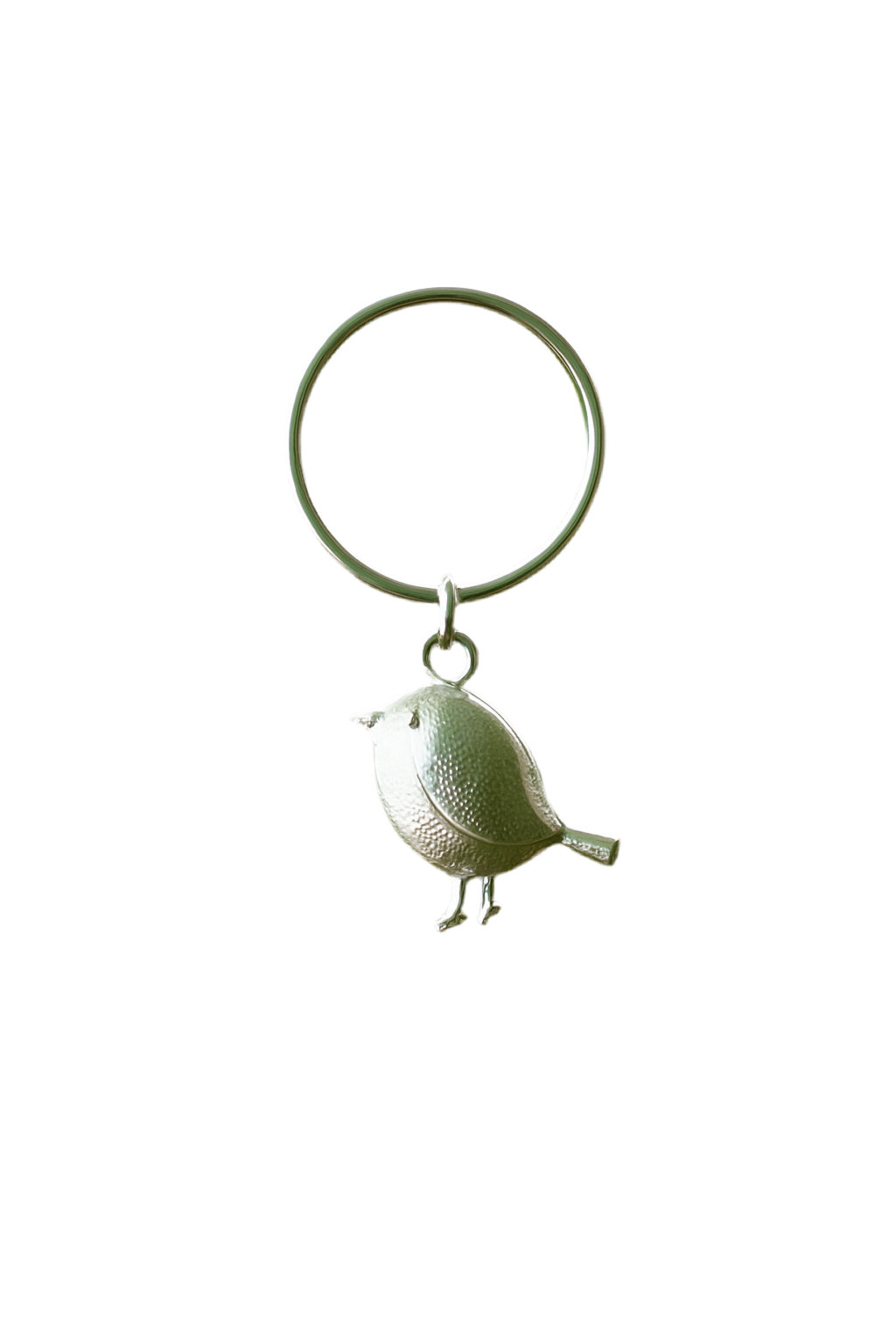 Silver tone Robin keyring