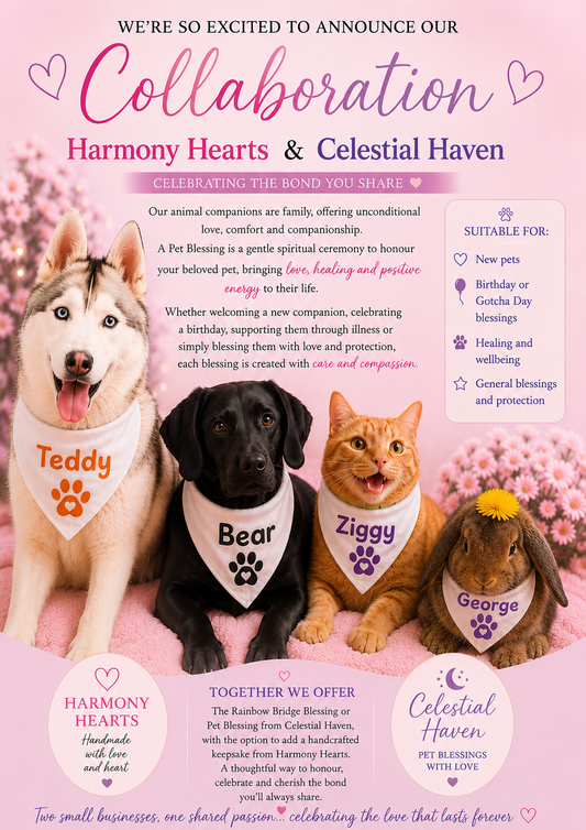 A Beautiful New Collaboration: Harmony Hearts & Celestial Haven 🐾✨