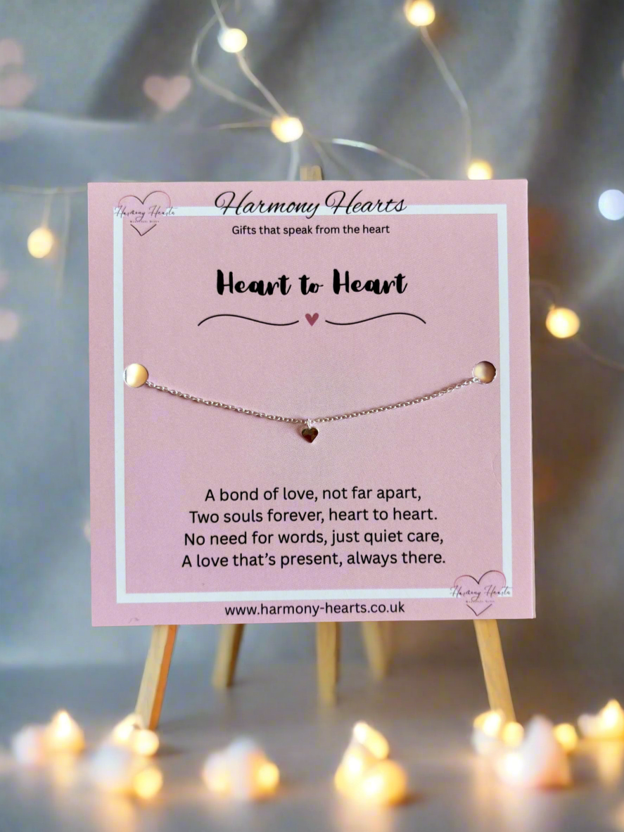 Sterling Silver Bracelets Collection with Poem Cards | Harmony Hearts