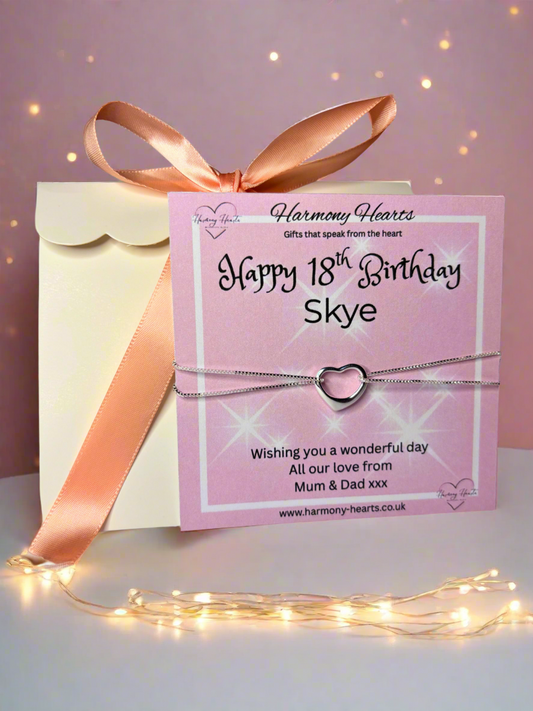 Bracelet with Personalised Gift Card – Custom Name & Occasion | Birthday, Anniversary, Special Keepsake