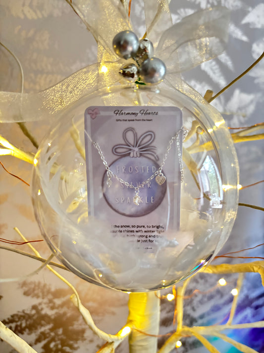 Clear Christmas bauble with a bracelet inside