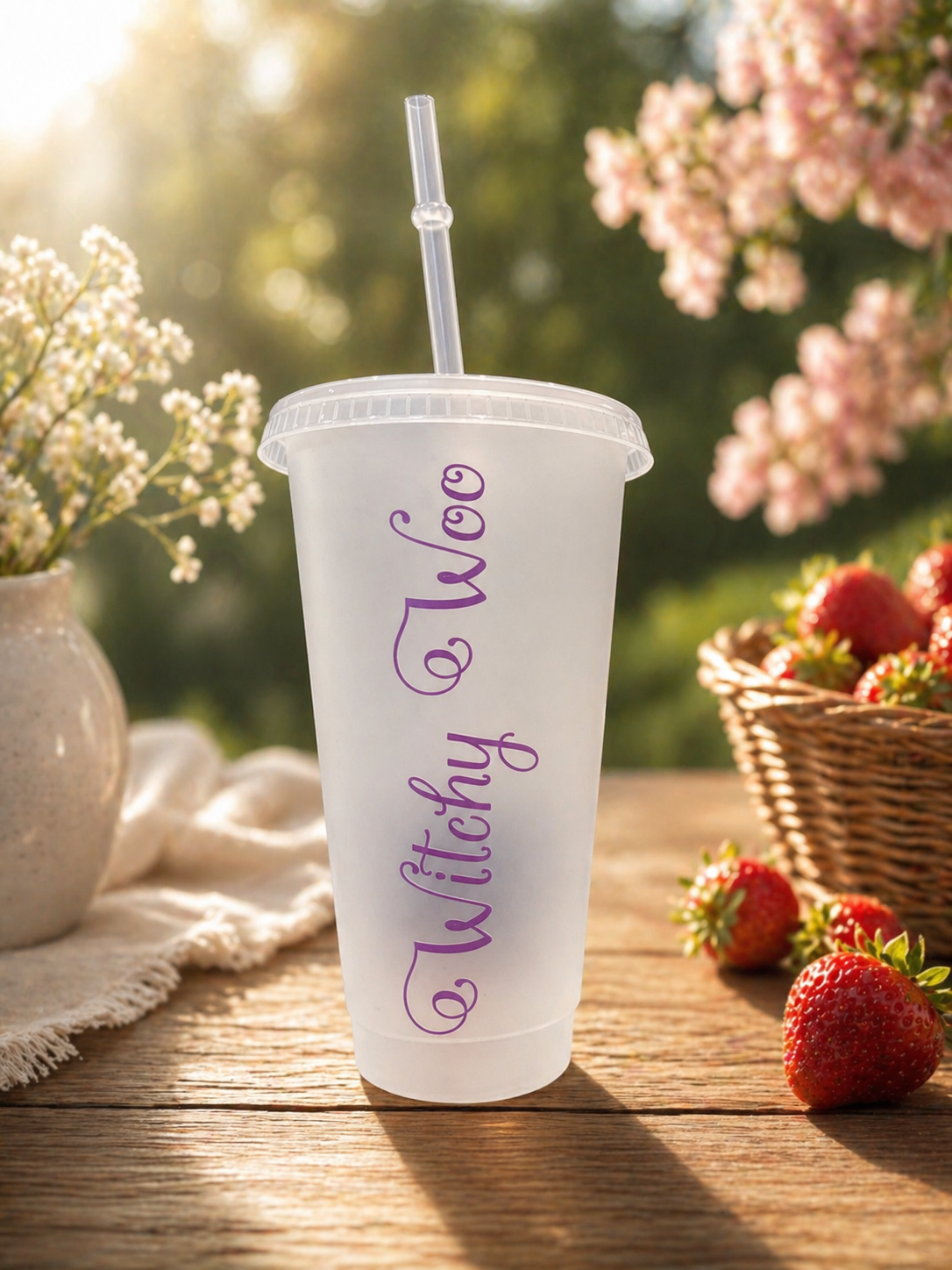 Personalised Iced Drink Cup with Straw | 720ml Reusable Tumbler