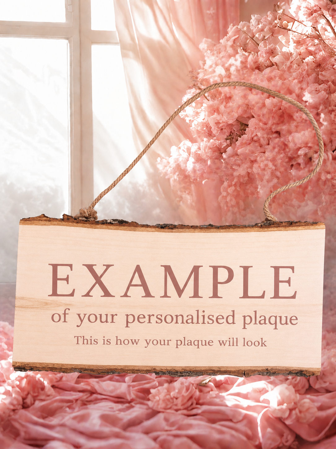 Personalised Rustic Wooden Plaque –  Custom Quote Sign