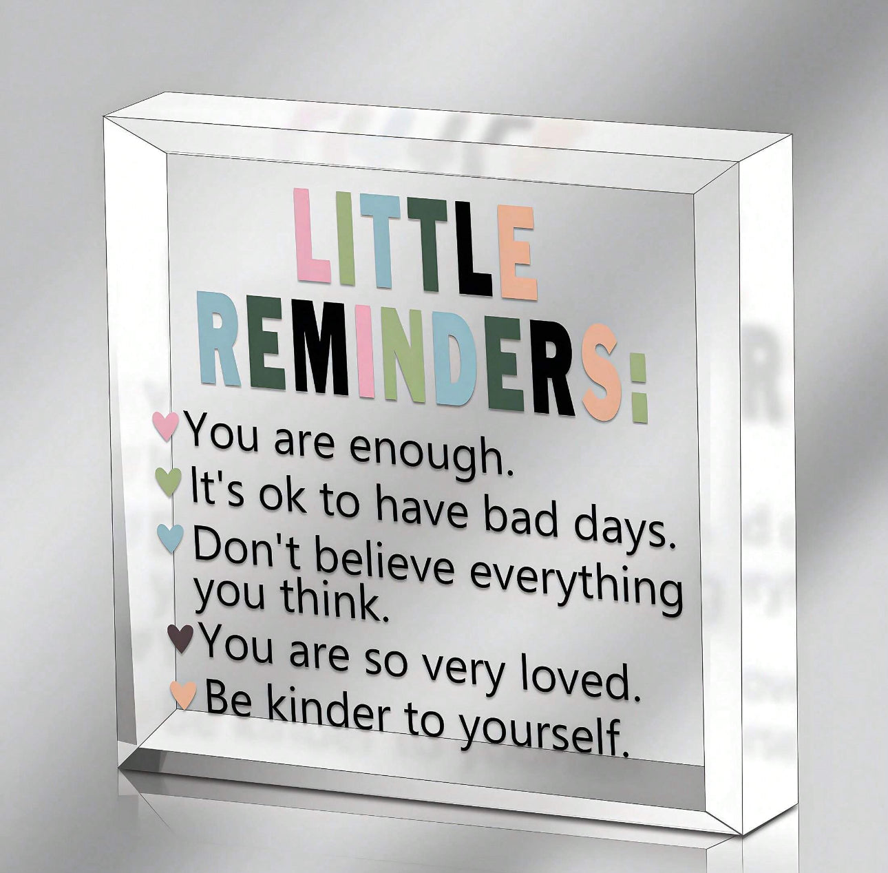 Decorative plaque with motivational message
