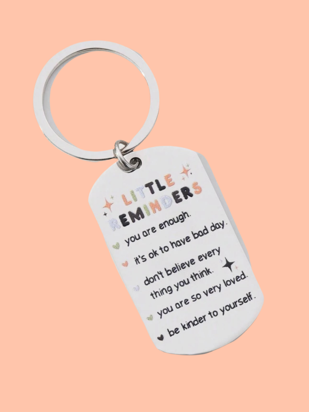Little Reminders Keychain with Positive Affirmations – Pocket-Sized Encouragement Gift for Mental Health & Self-Love

