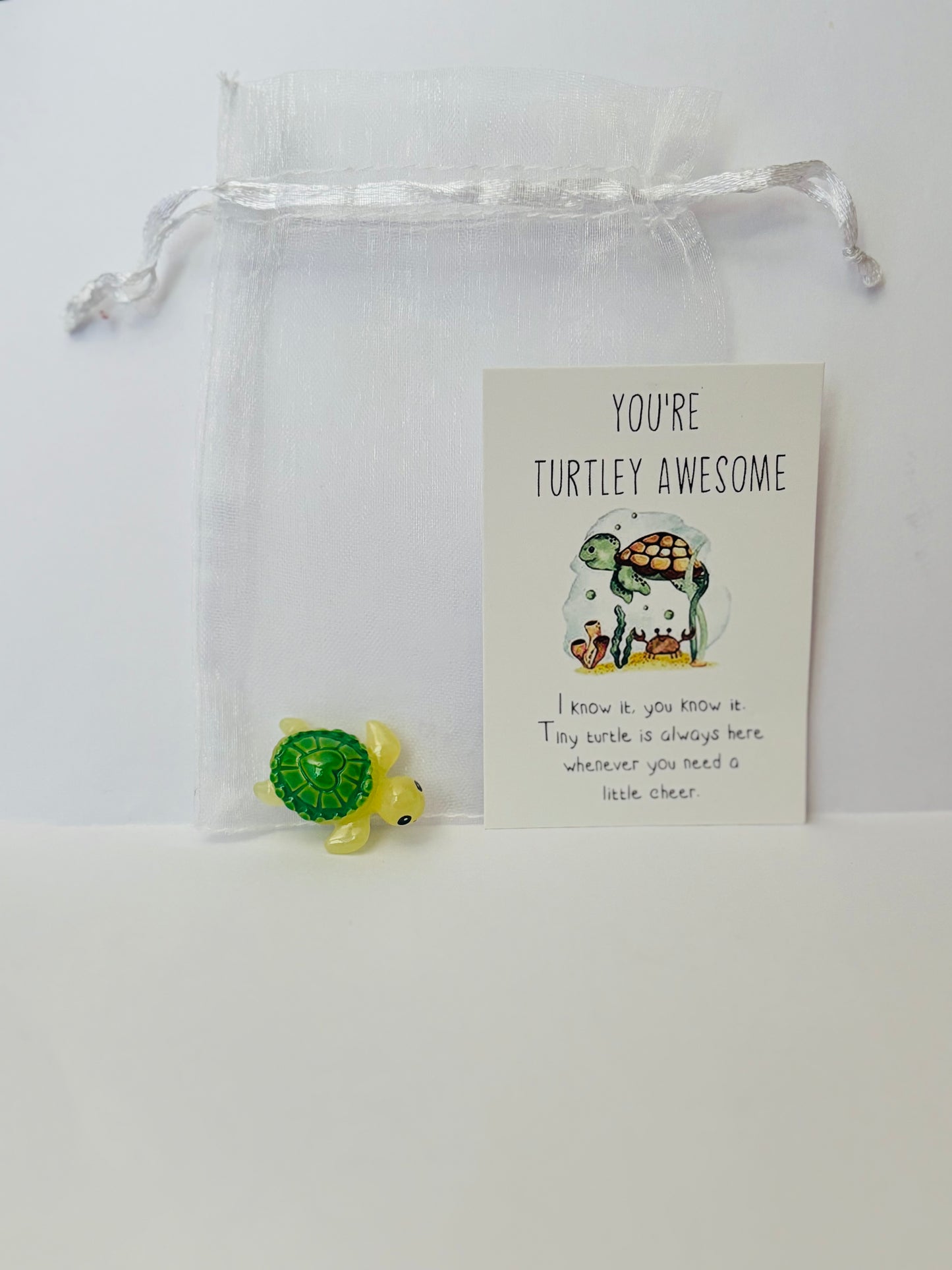 Inspirational Animal Pocket Favours — cute mini animal charms with uplifting message cards in organza bags, perfect for gifts, school rewards, or kindness tokens
