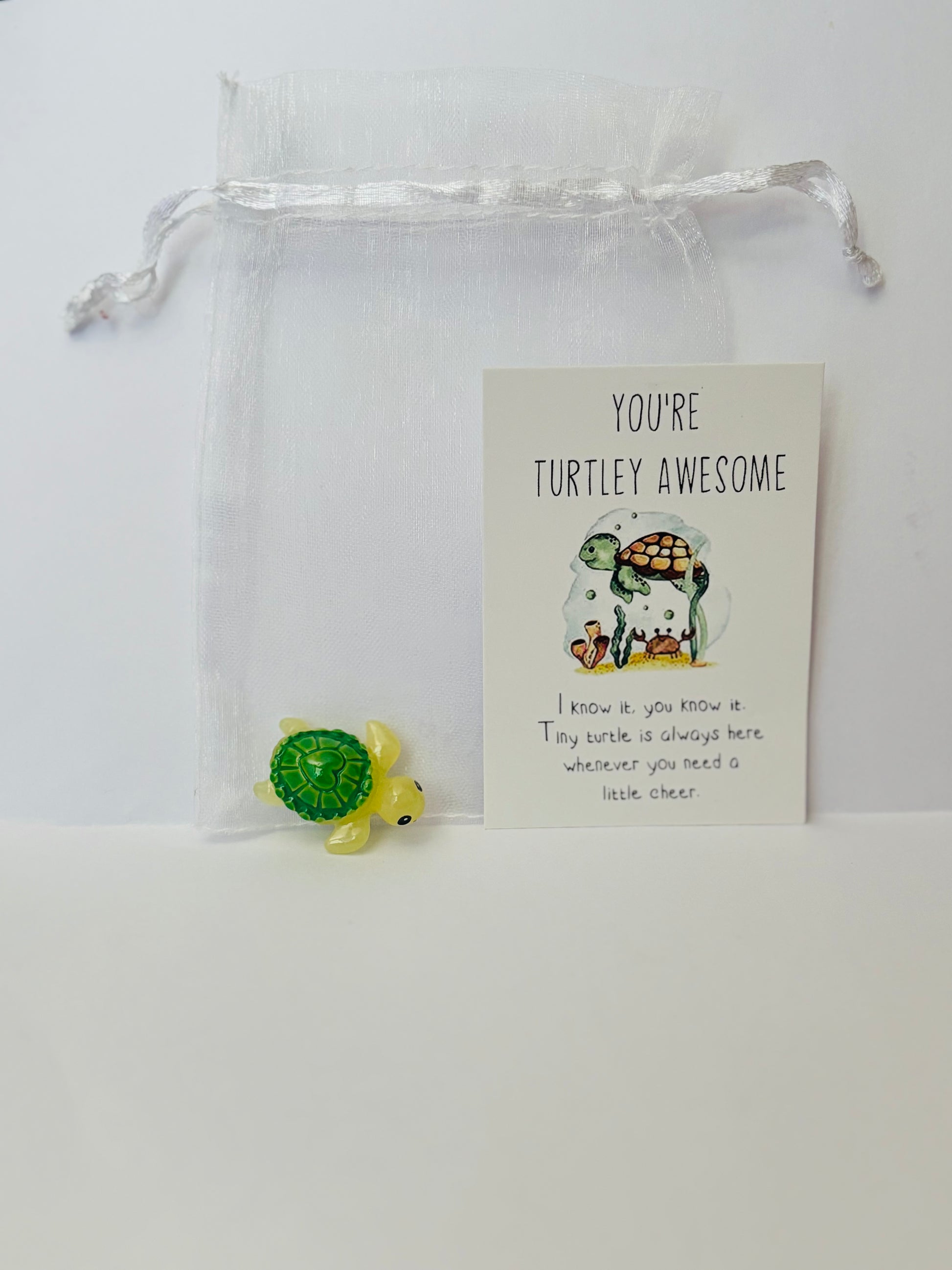 Inspirational Animal Pocket Favours — cute mini animal charms with uplifting message cards in organza bags, perfect for gifts, school rewards, or kindness tokens
