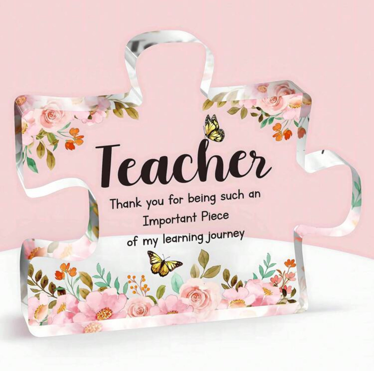 Teacher acrylic puzzle piece